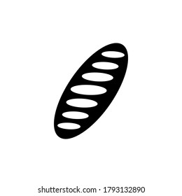 Loaf Brotsymbol für trendigen flachen Stil für Grafikdesign, Website. Stock-Vektorgrafik.