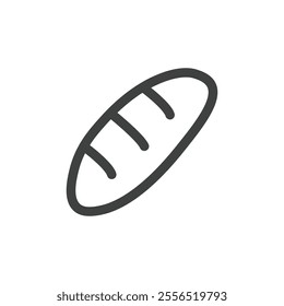 Loaf bread icon Vector logo outline