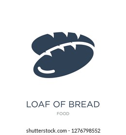 loaf of bread icon vector on white background, loaf of bread trendy filled icons from Food collection, loaf of bread vector illustration