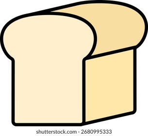 Pão de Pão Ilustração com Contorno Preto