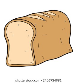 loaf bread illustration isolated vector	
