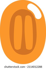 Loaf of bread, illustration, vector on a white background.