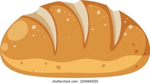 Loaf of bread isolated illustration