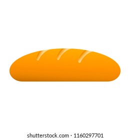Loaf of bread isolated on white background. Vector illustration
