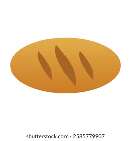 Loaf of bread isolated on white background Flat Vector illustration. French baguette icon. Concept of Bakery or Bread Prices. Healthy bread isolated on white background, traditional food sign symbol.