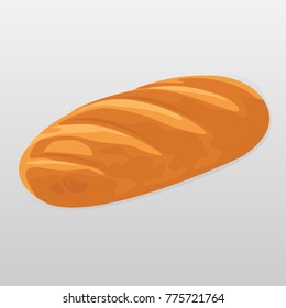 Loaf of bread isolated vector illustration