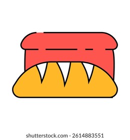 loaf bread line icon vector. loaf bread sign. isolated symbol illustration
