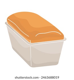 loaf of bread in a metal baking pan