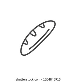 Loaf bread outline icon. linear style sign for mobile concept and web design. Bread food simple line vector icon. Symbol, logo illustration. Pixel perfect vector graphics