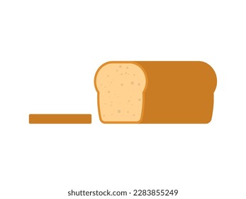 Loaf of Bread and piece. Vector illustration