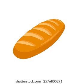 Loaf Bread, Sweets Vector Illustration Isolated