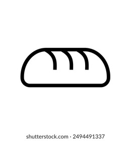 loaf, bread - vector icon