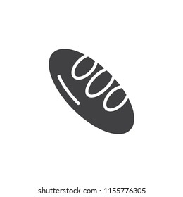 Loaf bread vector icon. filled flat sign for mobile concept and web design. Bread simple solid icon. Bakery symbol, logo illustration. Pixel perfect vector graphics
