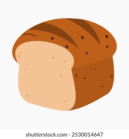 Loaf of bread vector illustration isolated on white background