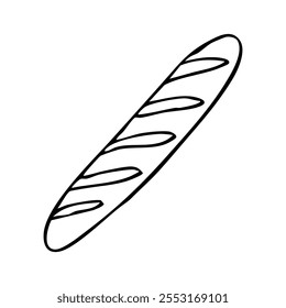 loaf doodle - hand drawn line art