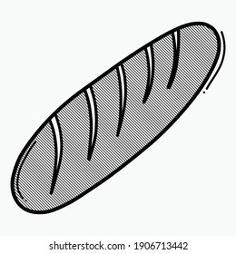Loaf doodle vector icon. Drawing sketch illustration hand drawn line.
