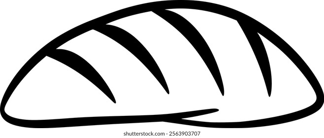 loaf figure defined by curved lines