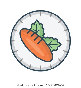 loaf flat color line icon 
