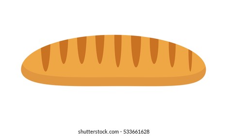 Loaf icon. Flat design, isolated on white background. Vector illustration, clip art