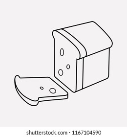 Loaf icon line element. Vector illustration of loaf icon line isolated on clean background for your web mobile app logo design.