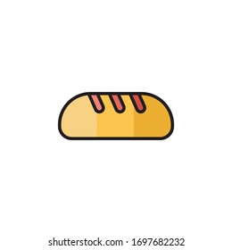 loaf icon vector illustration filled outline style design. isolated on white background