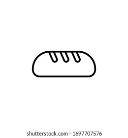 loaf icon vector illustration outline style design. isolated on white background