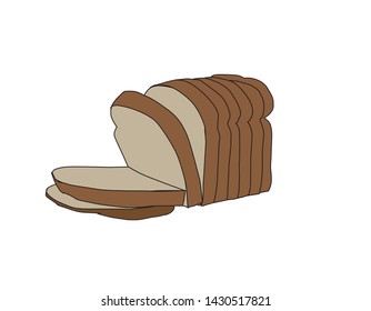 loaf illustration, white background vector

