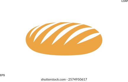 Loaf logo. Isolated loaf on white background. Bread