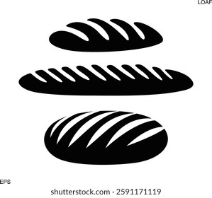 Loaf logo. Isolated loaf on white background. Bread