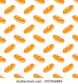 loaf. Seamless pattern for texture, textiles, packaging, and simple backgrounds. Flat style.

