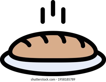 loaf vector color line icon