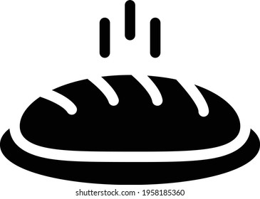 loaf vector glyph flat icon