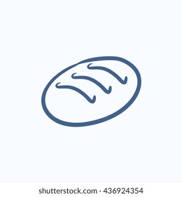 Icono de esbozo de vector de hoja aislado en el fondo. Icono dibujado a mano Loaf. Icono de esbozo de hoja para infografía, sitio web o aplicación.