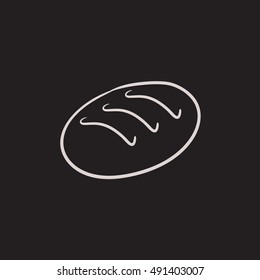 Loaf vector sketch icon isolated on background. Hand drawn Loaf icon. Loaf sketch icon for infographic, website or app.