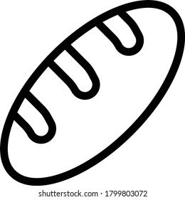loaf vector thin line icon 