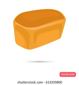 Loaf of white bread color flat icon for web and mobile design