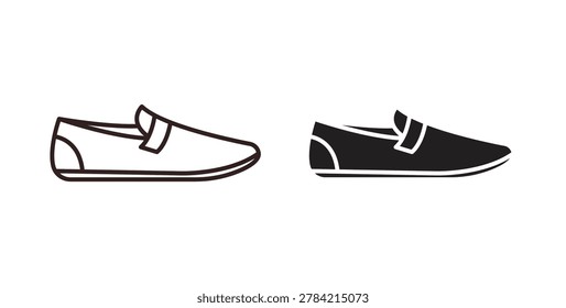 Loafer icon concept. Glyph vector illustration isolated. Simple solid style.