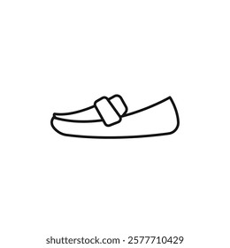 Loafer icon Flat simple outline