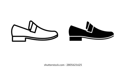 Loafer icon line graphics bundle.