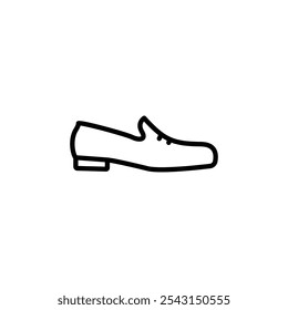 Loafer icon set. outlined and solid filled versions.
