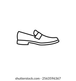 Loafer icon Simple thin line flat symbol