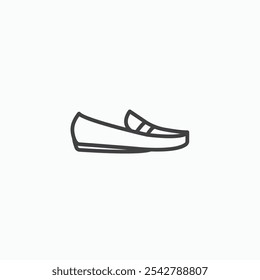 Loafer icon in thin outlined.