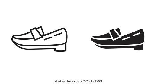 Ícone Loafer no vetor. Tipo de logotipo