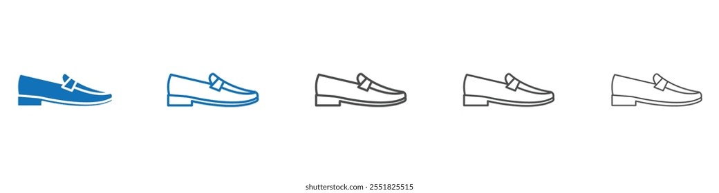 Colección de conjunto de Vector de icono de mocasín para Web