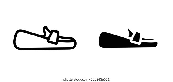 Conjunto de Vector de icono de forro de mocasín.