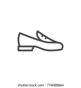 Loafer shoe line icon