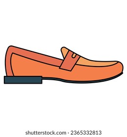 loafer shoes fashion vector illustration