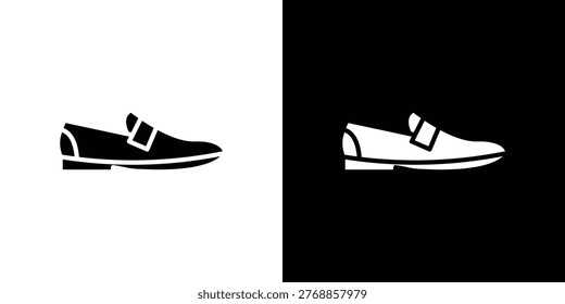 Loafer shoes icon flat design set. Vector Illustrations