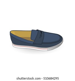 loafer shoes. vector