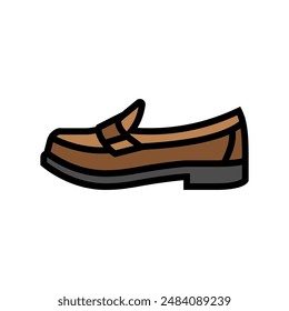 loafers japanese school color icon vector. loafers japanese school sign. isolated symbol illustration